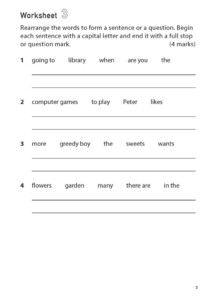 100 English Worksheets Primary 1 Word Order CPD Singapore Education