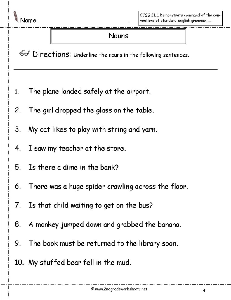 10th Grade Grammar Worksheets
