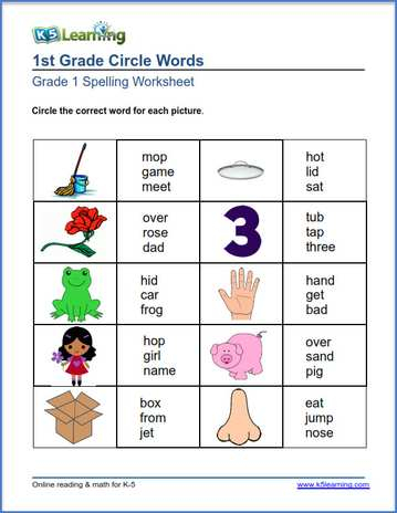 1st Grade Vocabulary Activities