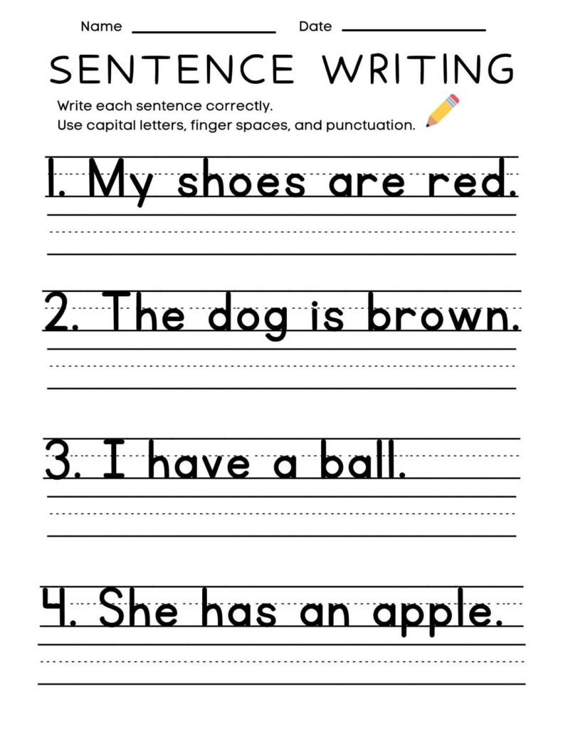 1st Grade Writing Worksheets