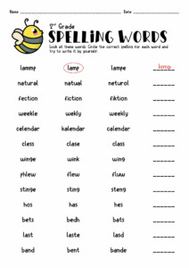 2nd Grade Spelling Practice Worksheets