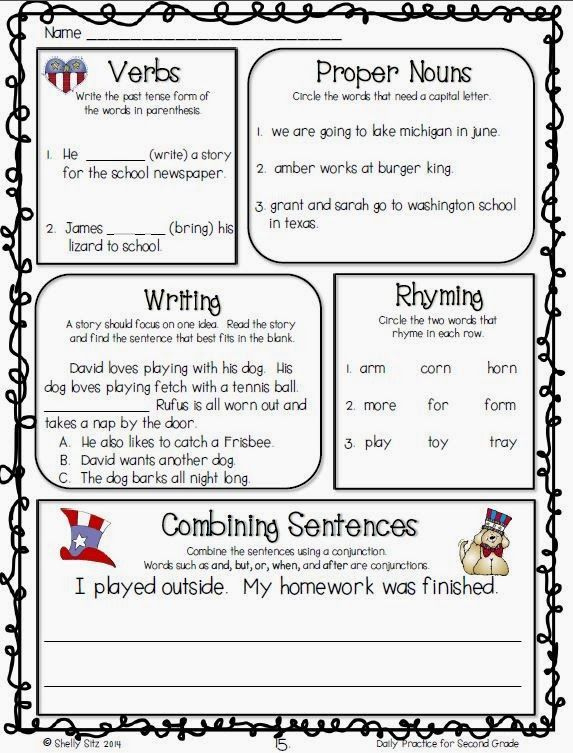 2nd Language Arts Worksheets Language Worksheets