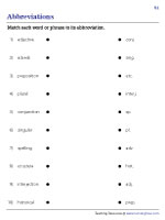 3rd Grade Abbreviation Worksheets Grade 3