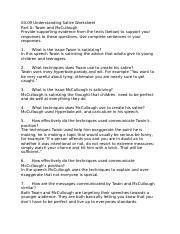 4 09 English 4 docx 04 09 Understanding Satire Worksheet Part A 