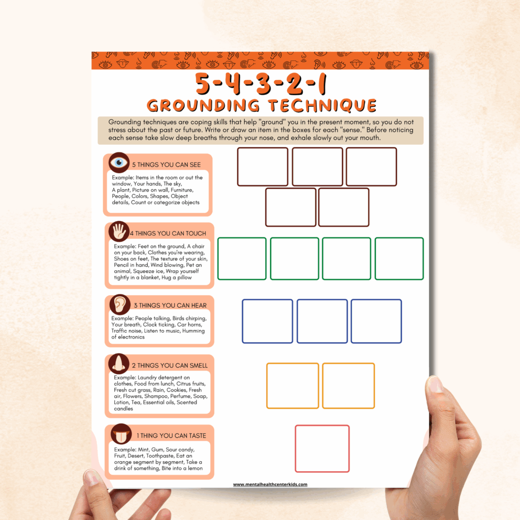 5 4 3 2 1 Grounding Technique PDF Worksheets Library
