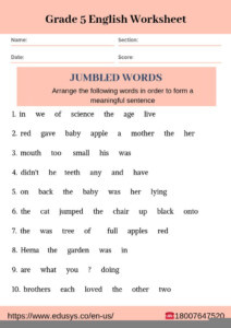 5 Grade Ela Worksheets Language Worksheets