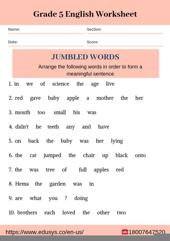 5 Grade Ela Worksheets Language Worksheets
