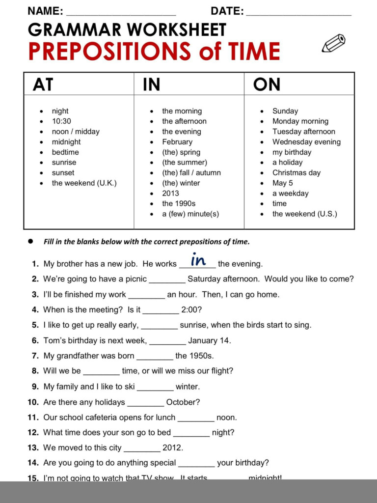 5 Grade English Worksheets Free Language Worksheets