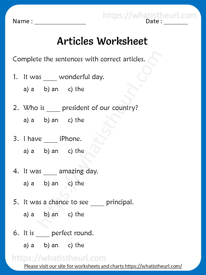 5th Grade Worksheets