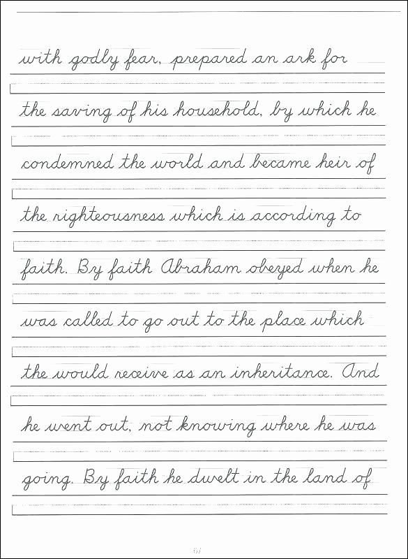 6th Grade Handwriting Worksheet
