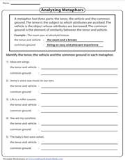 6th Grade Language Arts Worksheets