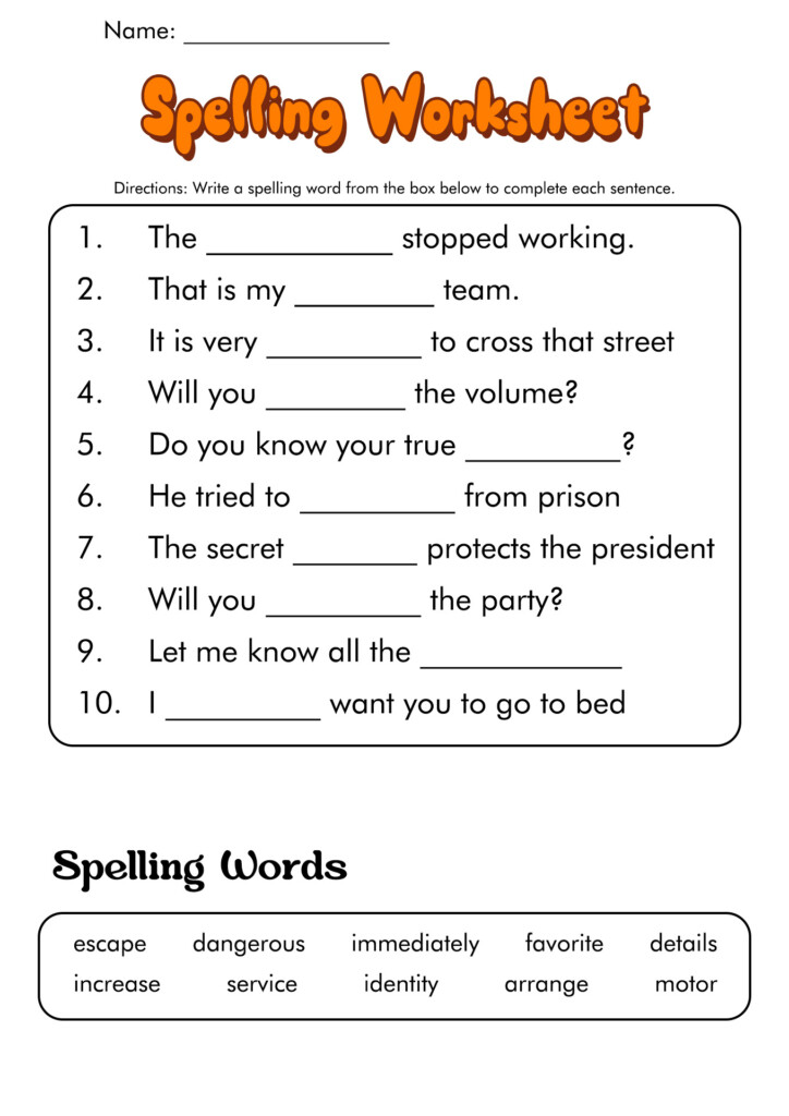 6Th Grade Spelling Words Worksheets Printable Calendars AT A GLANCE