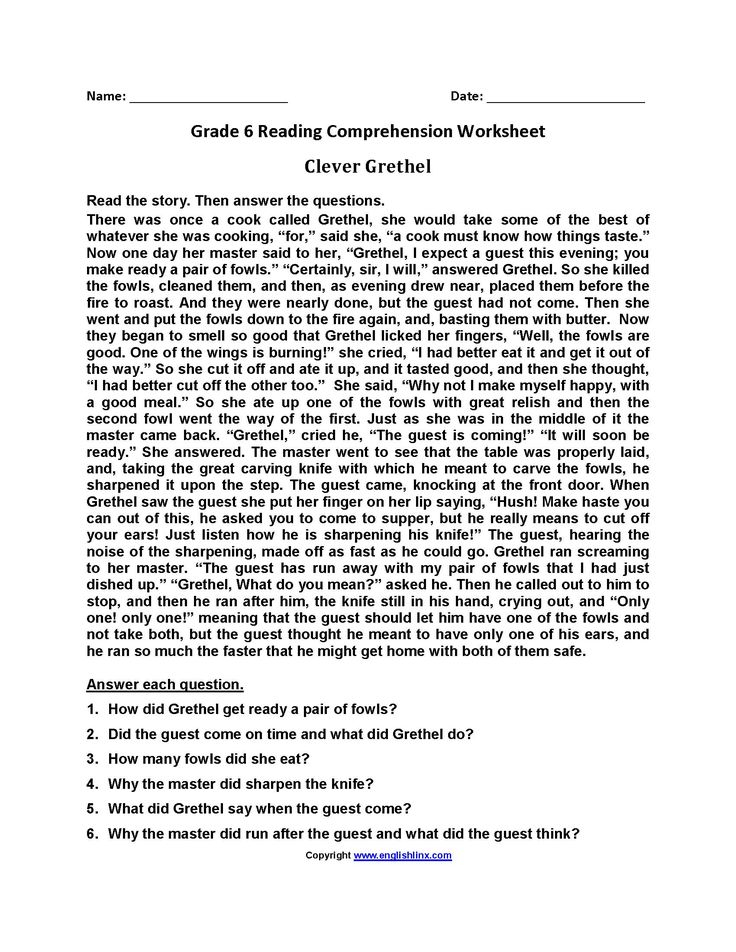 6Th Grade Worksheets With Answer Key