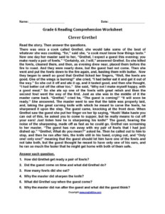 6Th Grade Worksheets With Answer Key
