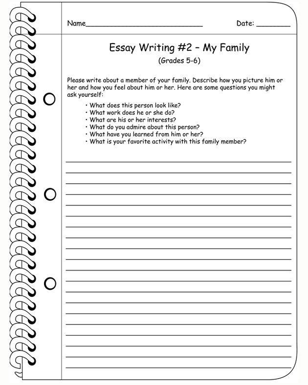 6Th Grade Writing Worksheets