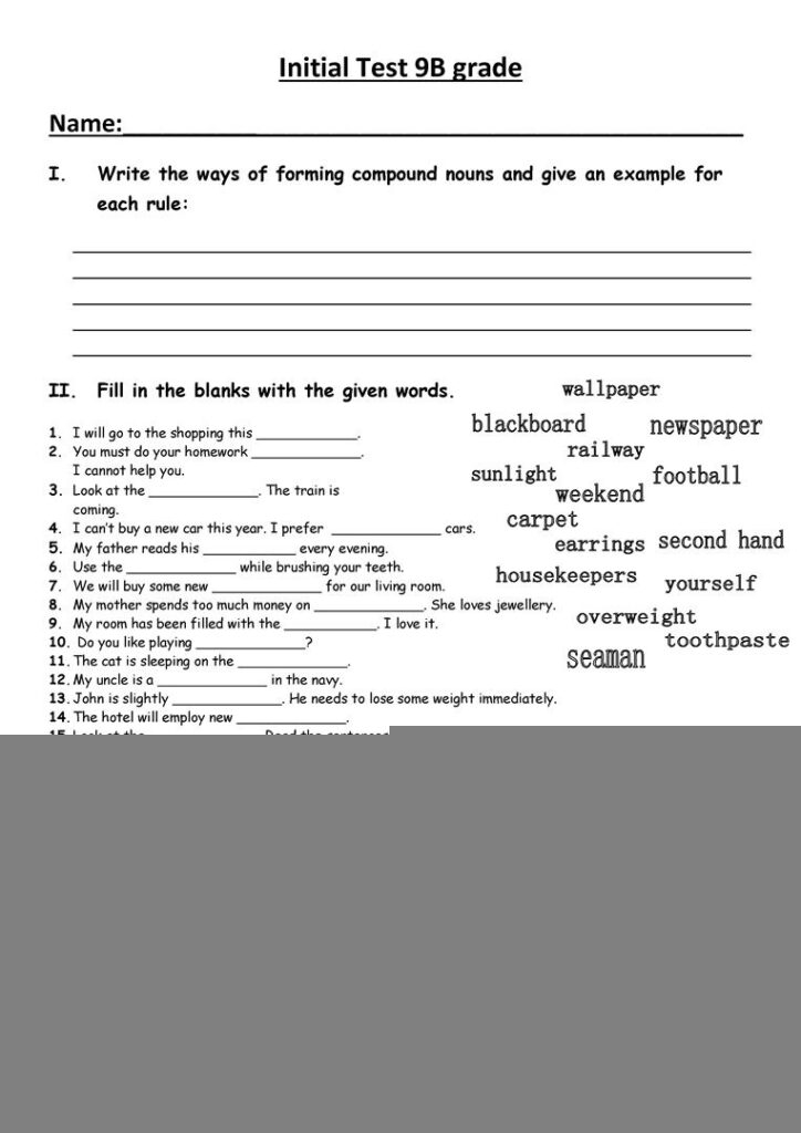 9th Grade English Worksheets Free Printable Peggy Worksheets