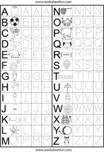 Alphabet Worksheet For Grade 1 Alphabet Tracing Worksheets