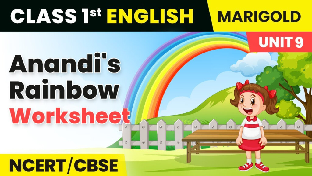 Anandi 39 s Rainbow Worksheet Class 1 English Marigold Unit 9 B 