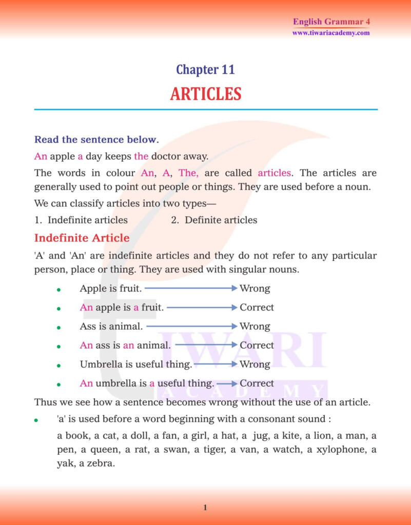 Articles A An The Worksheet Grade 4 Infoupdate