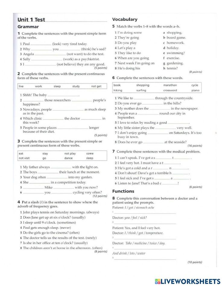 B1 unit 1 Test Worksheet English Test English As A Second Language 