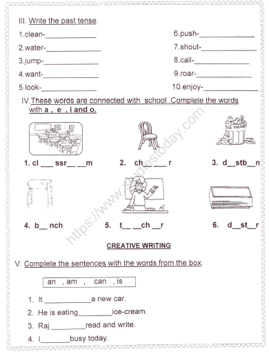 CBSE Class 1 English Grammar And Vocabulary Worksheet CBSE Class 1 English Grammar And Vocabulary Worksheet