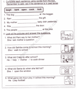 CBSE Class 1 English Grammar And Vocabulary Worksheet