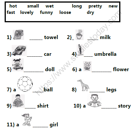 CBSE Class 1 English Grammar Worksheet Set B Practice Worksheet For 