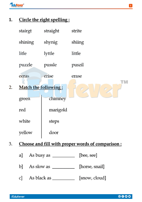 CBSE Class 2 English Practice Worksheet In PDF Worksheets Library