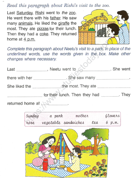 CBSE Class 2 English Practice Writing Skills Worksheet Set B Practice