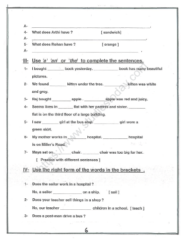 CBSE Class 2 English What People Do Worksheet