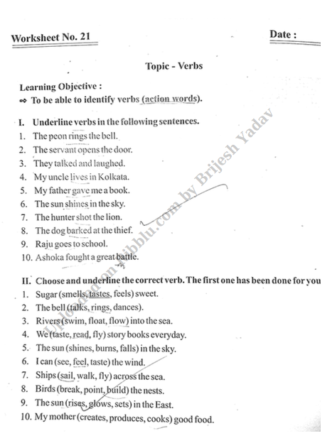 CBSE Class 3 English Worksheets For Free In PDF Format