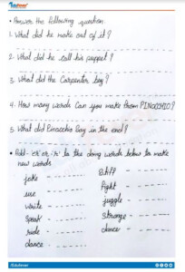 CBSE Class 4 English Pinocchio Worksheet With Solutions