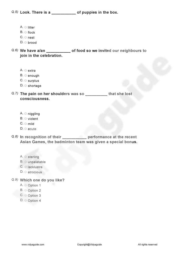 Cbse Class 6 English Grammar Worksheets