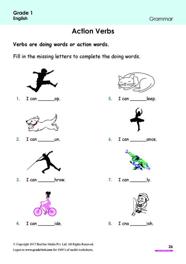 Cbse Grade 1 Worksheets Download Cbse Class 1 English Free English 
