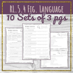 CCSS Reading Literature Worksheets 5th Grade RL 5 4 RL 5 5 RL 5 6