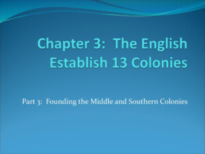Chapter 3 The English Establish 13 Colonies Ppt Download