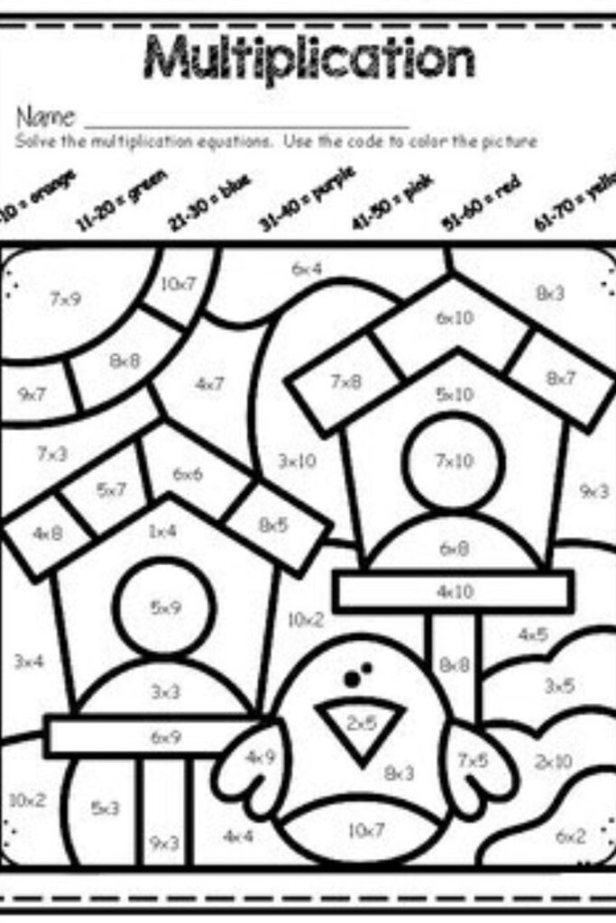 Coloring Worksheet Grade 3