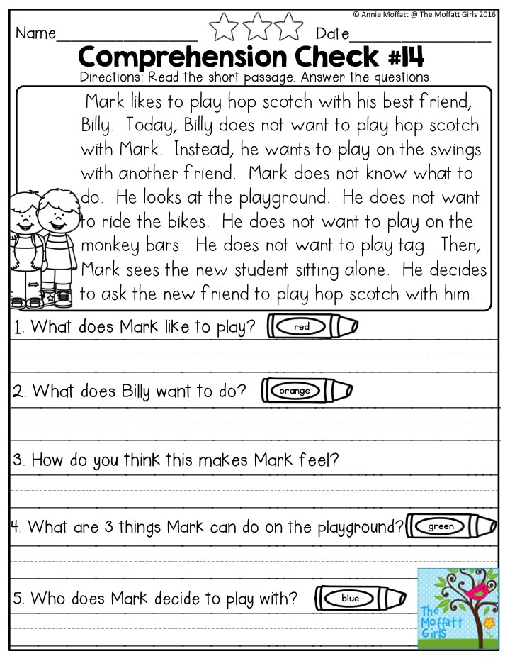 Comprehension For Year 4