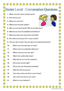 Conversation For Beginners Worksheets