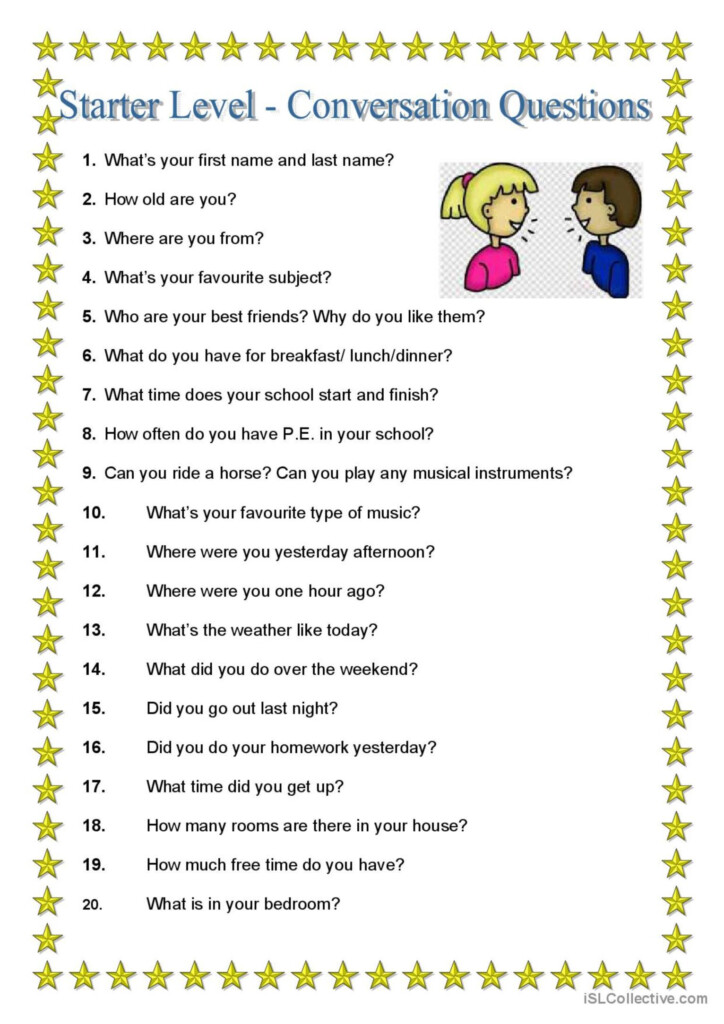Conversation For Beginners Worksheets
