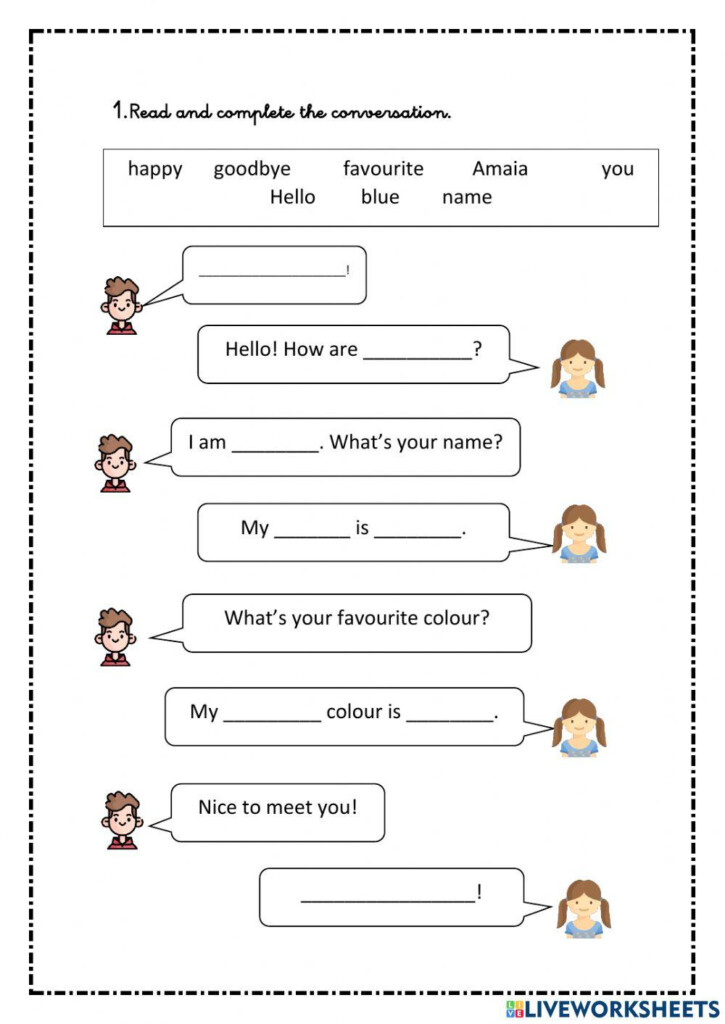 Conversations Worksheet Worksheets Library