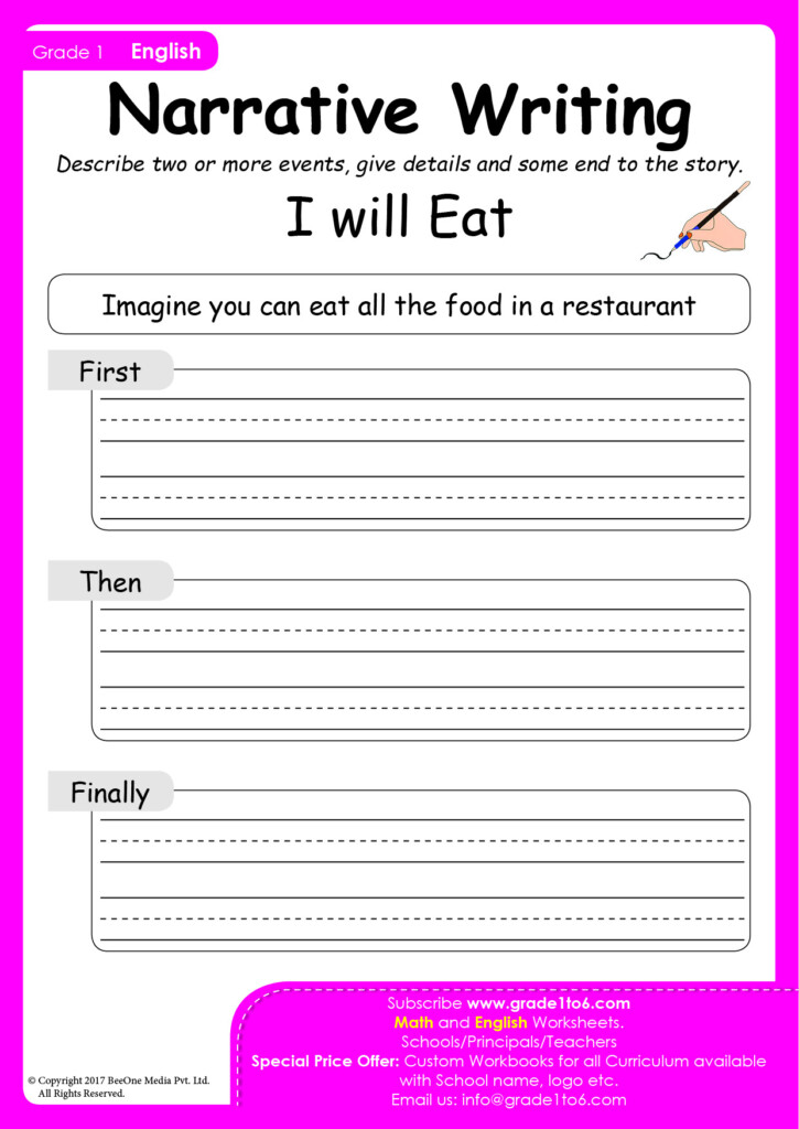 Creative Writing Worksheets For Grade 1
