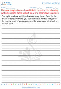 Creative Writing Worksheets For Grade 5 English Shree Rsc Tutors