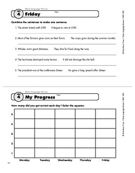 Daily Language Review Grade 5 Back To School By Nicole K Jones TpT