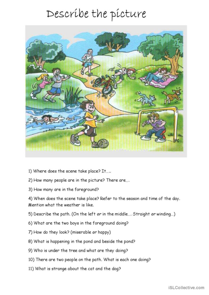 Describing A Picture Pictur English ESL Worksheets Pdf Doc