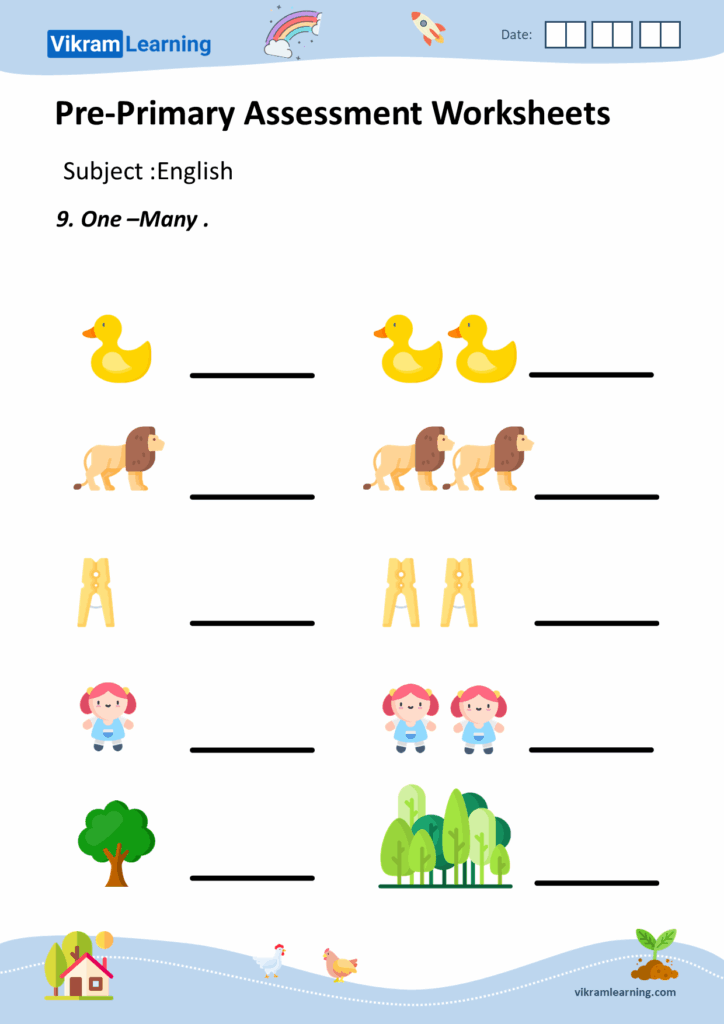 Download Pre primary 2 Assessment Worksheets ukg English Worksheets 