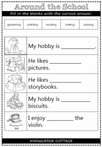 Easy Year 1 English Worksheets