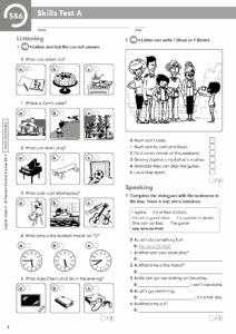 ECA1 Tests Skills Test 5 6A English Class A1 Pearson Central Europe
