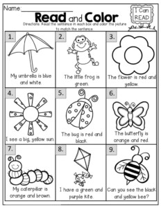 Educational Worksheets For 5 Year Olds