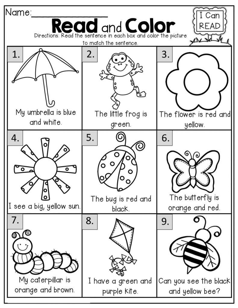 Educational Worksheets For 5 Year Olds